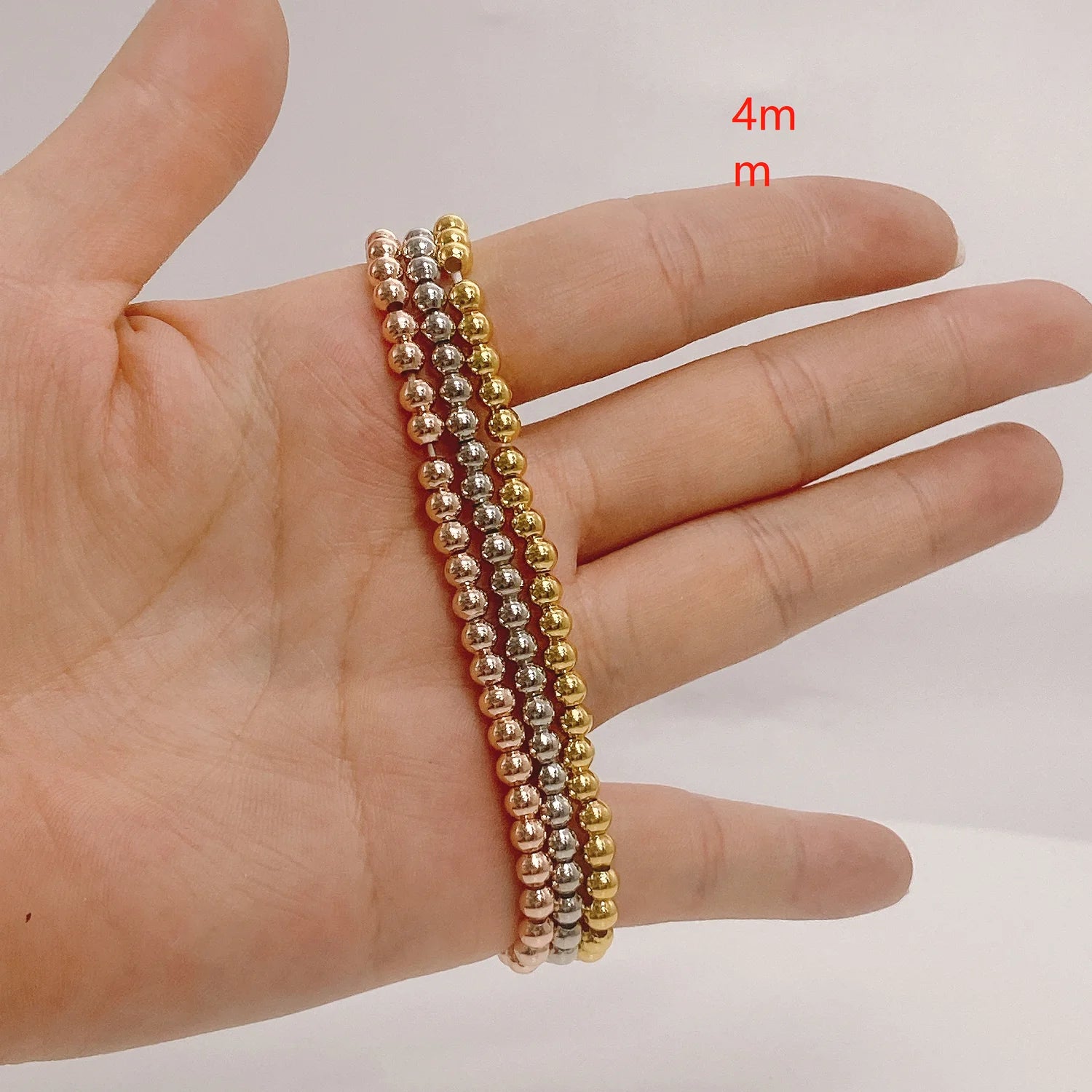 24KT Plated Gold Pearls Glossy Shine Bracelet