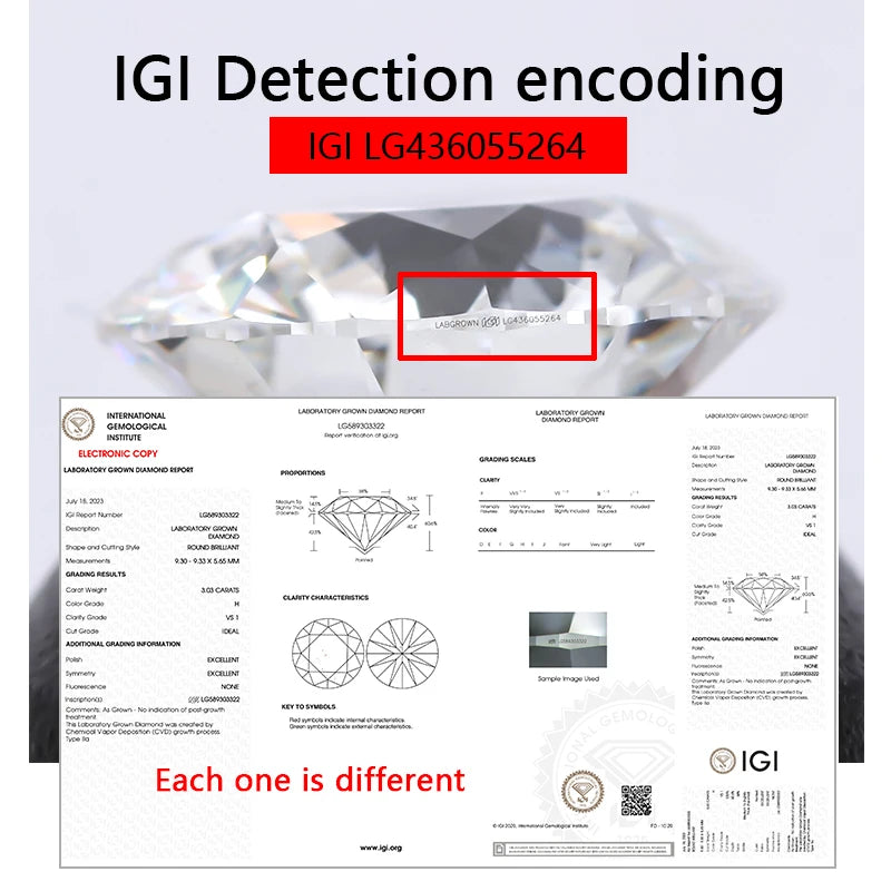 IGI Certified D Color 0.5-1.5 Carat Fancy Oval Cut VVS Lab Grown Diamond