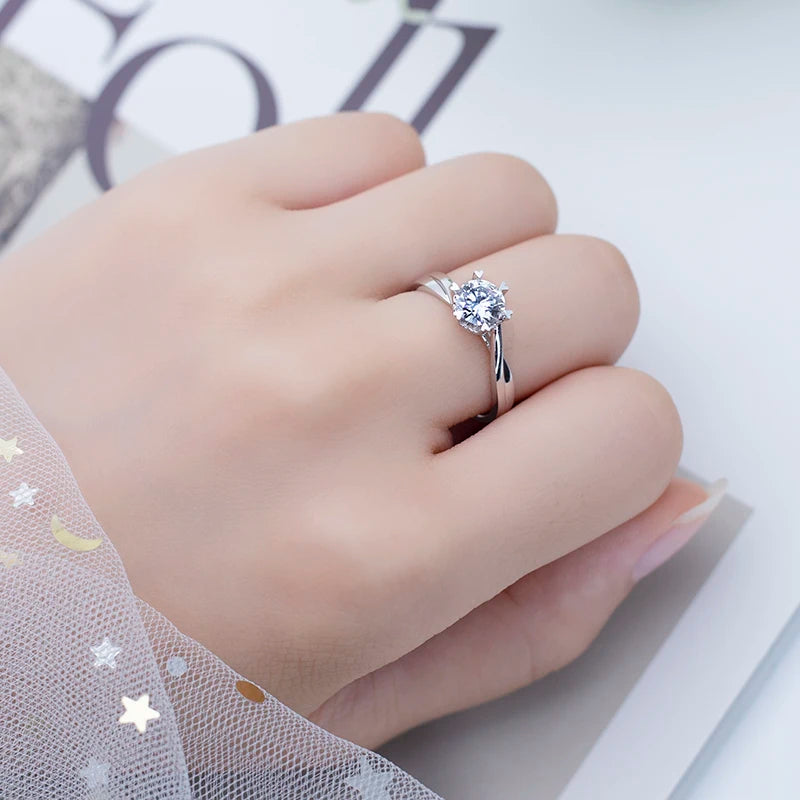 18KT Gold Gold Twist Arm Elegance 0.8Ct Lab Diamond  Solitary Ring