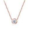 0.5CT 1CT IGI Certificate DEF VVS 10KT 14KT White or Yellow Gold 40+5cm Necklace Round Cut Lab Diamond