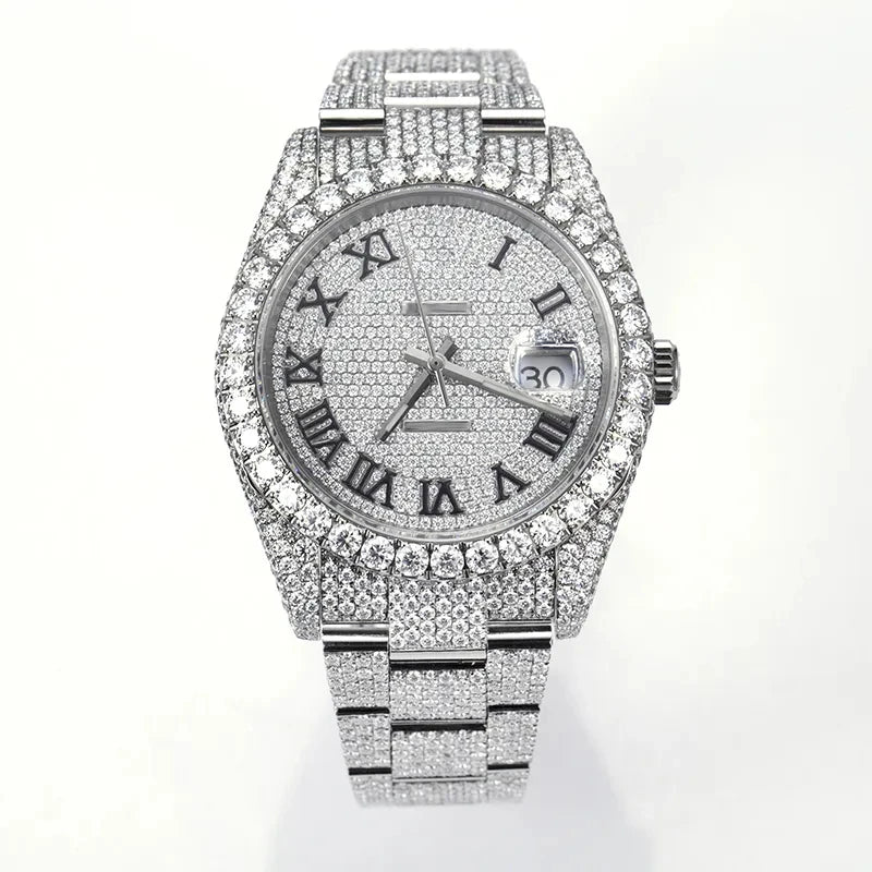 Luxury Iced Out Watch Movement Automatic Mechanical Designers Watches VVS D Color Moissanite Watches