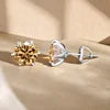 Classic Claw 6-Prong Platinum Certified Moissanite Earrings