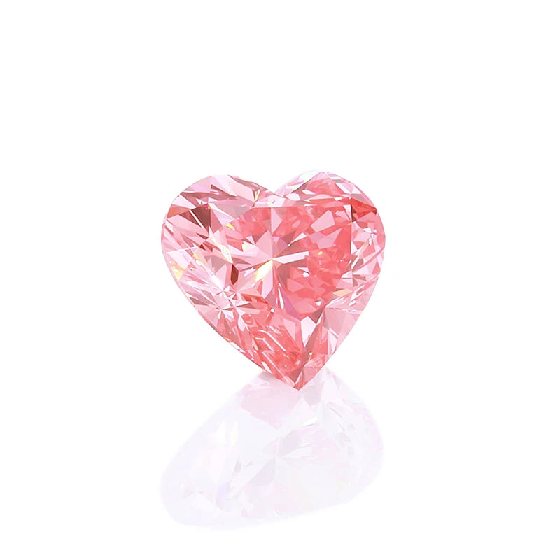 Fancy Shape 1.25ct Heart Cut Pink Loose Lab Diamond