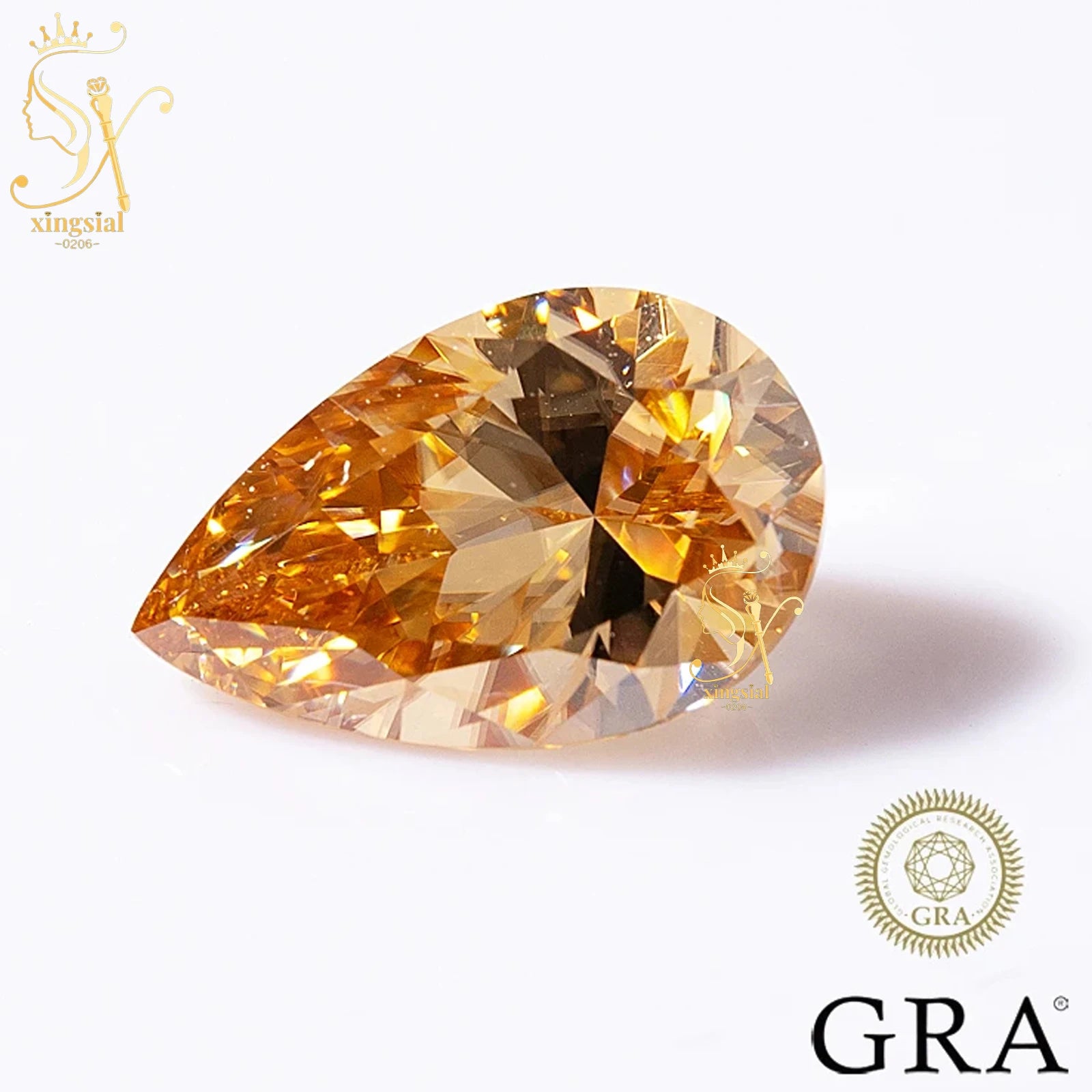 0.50-3 Carat Simluated Diamond Champagne Ring Certified