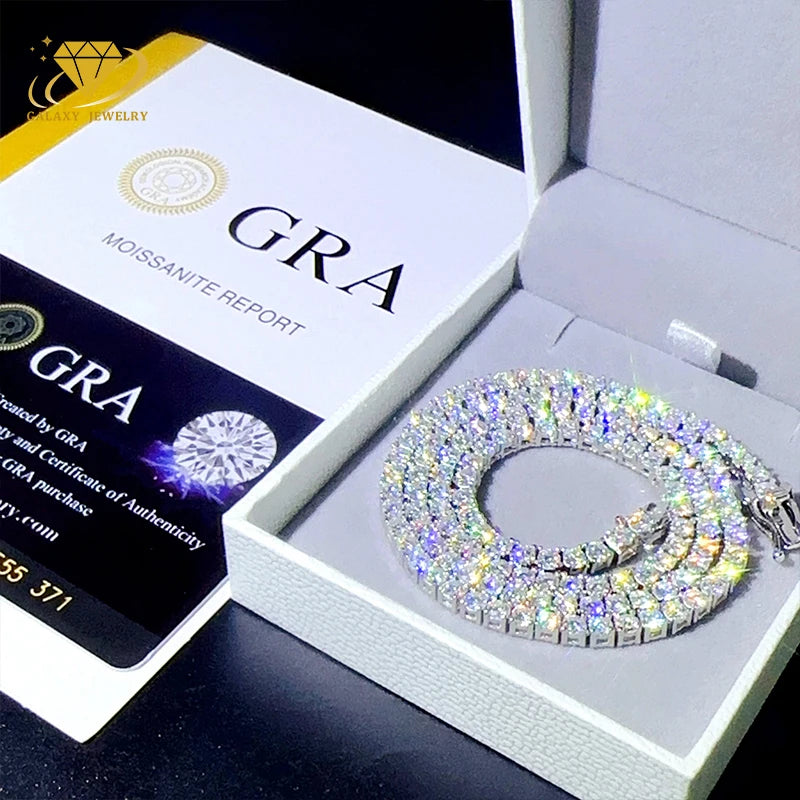 VVS Tennis Chain 925 Sterling Silver Moissanite Chain