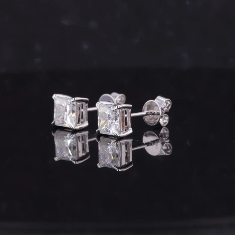 1 Carat DEF VS VVS IGI Certified 10KT 14KT 18KT White Gold Push Back Earrings