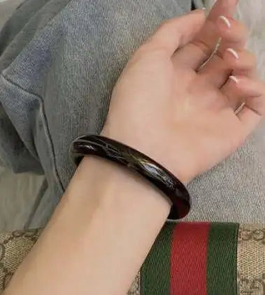 Authentic Burmese Grade A Green Jade Bangle