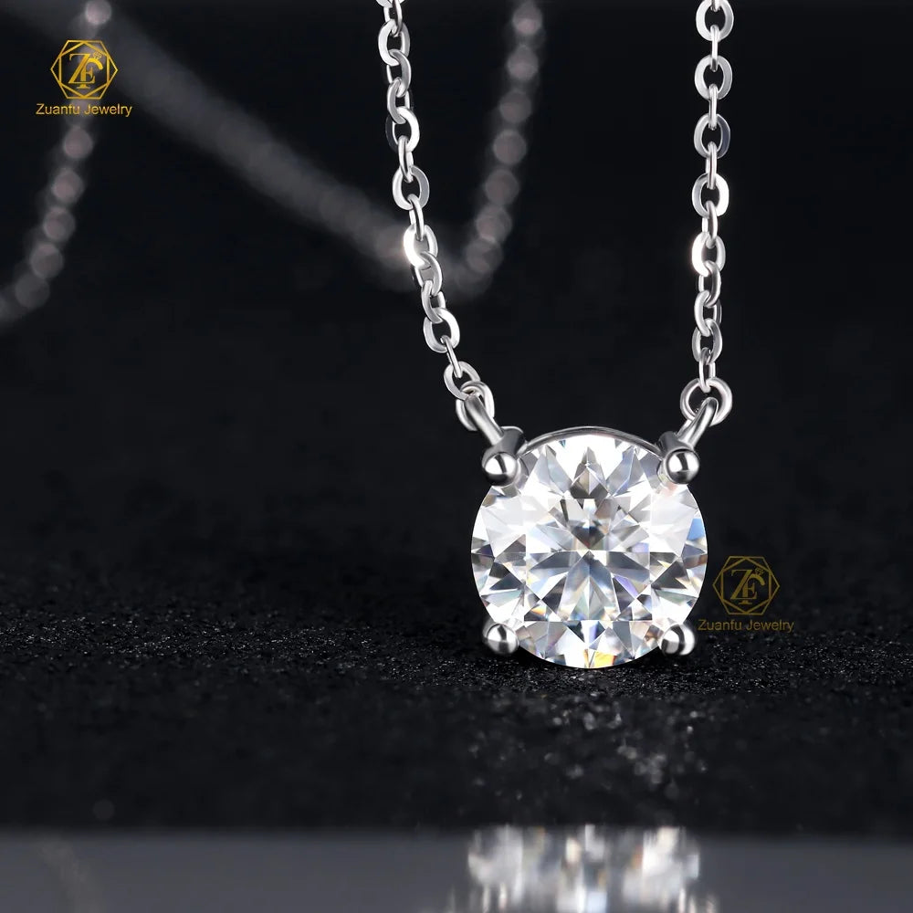 2 Carat Solitaire VVS Lab Diamond 925 Sterling Silver Ring