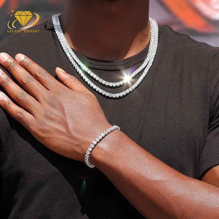 VVS Tennis Chain 925 Sterling Silver Moissanite Chain