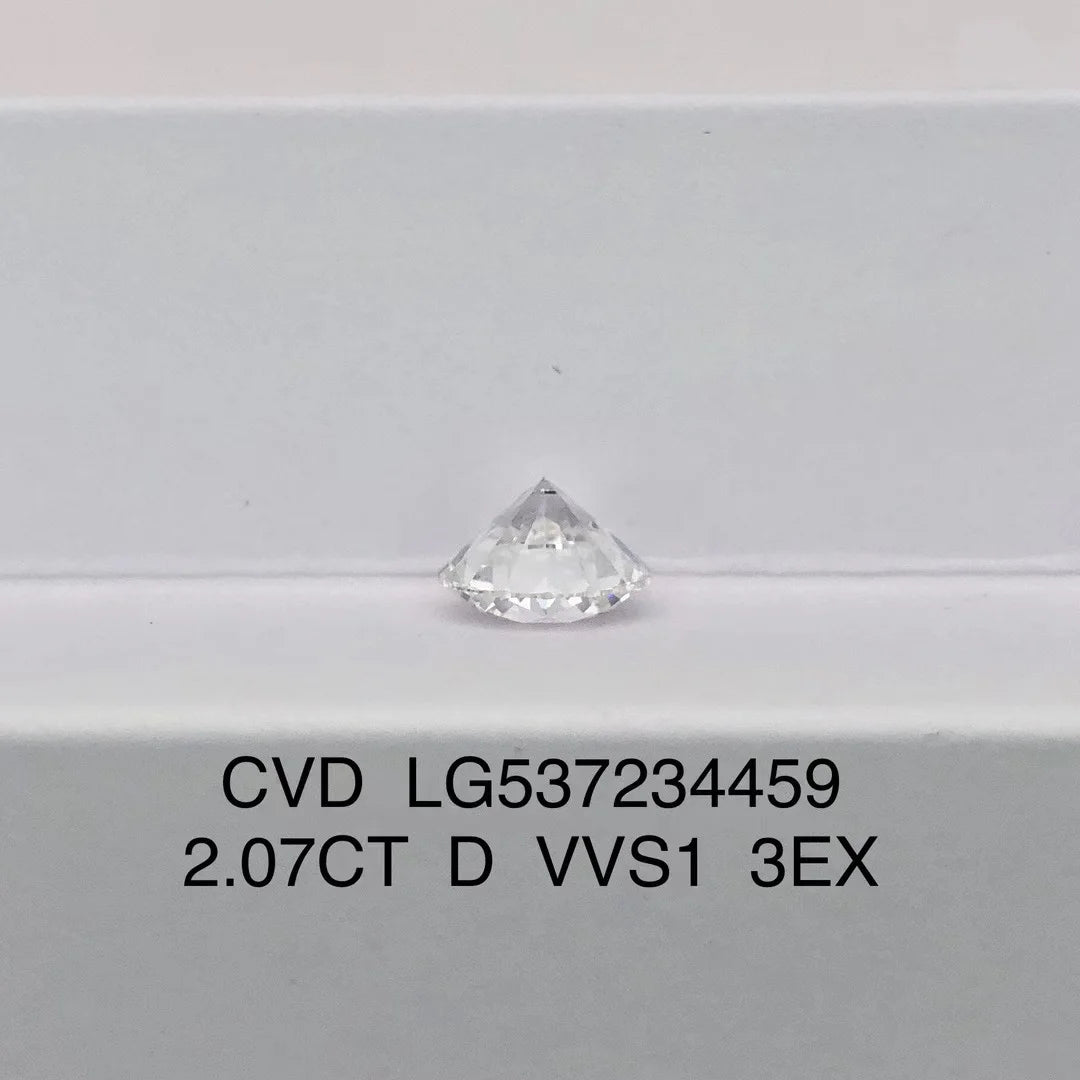 2.07 Carat D VVS1 IGI Certificate Lab Grown Diamond Round