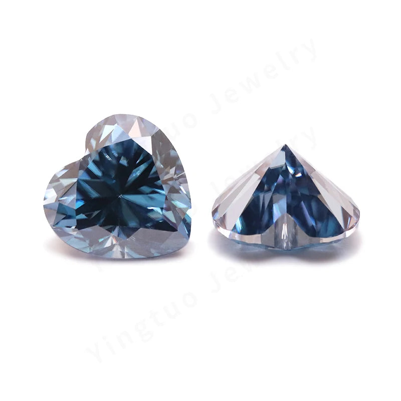 Fancy Cut VVS1 Blue Colored Moissanite Loose