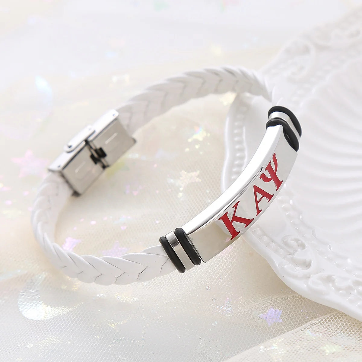 Personalized Custom Fashion Stainless Steel Greek Letter Sigma Gamma Rho Bracelet Women Jewelry