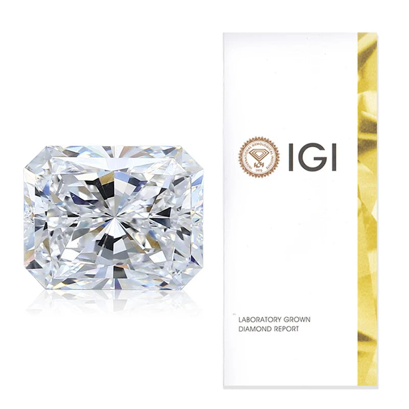 1 Carat VS VVS Radiant Cut Lab Grown Diamond IGI Certification