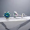 Classic Claw 6-Prong Platinum Certified Moissanite Earrings