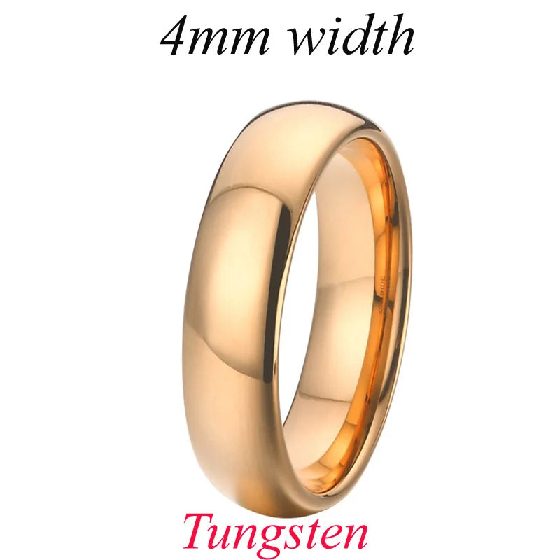 Solid Tiger Striped 8MM Tungsten Carbide Ring