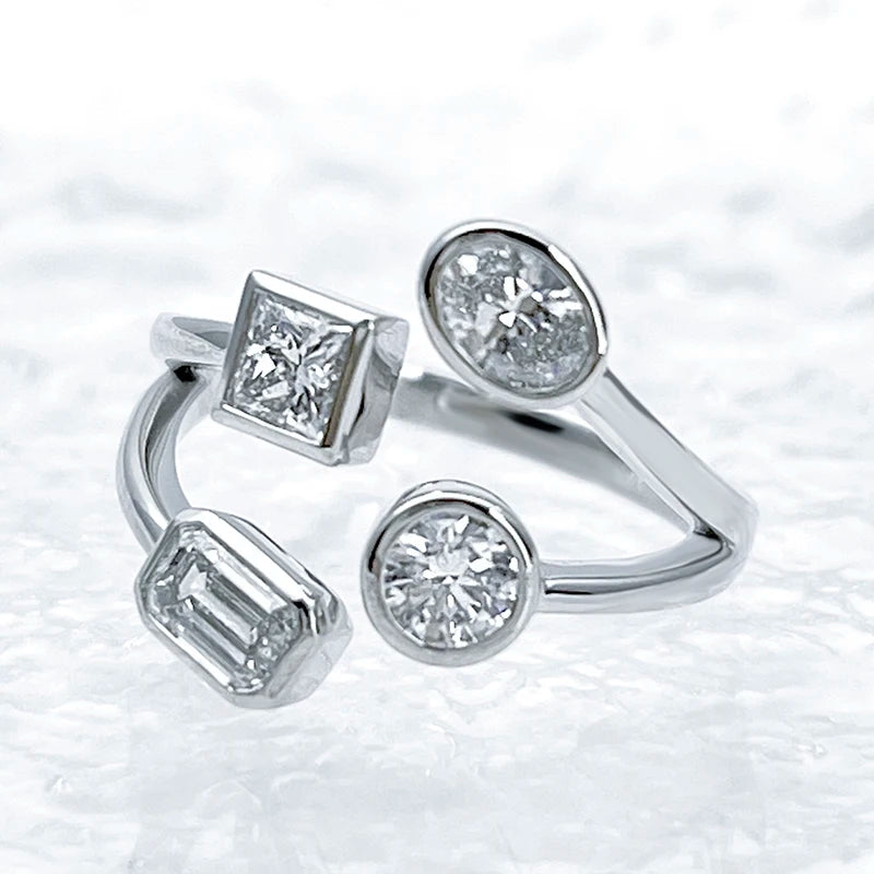 14KT sOLID wHITE gOLD Gold Lab Diamond Fine Jewelry Rings Diamond Rings