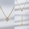 14KT Yellow Loose Diamond 0.25ct Trillion Pear Gold Lab Diamond Necklace