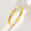 Waterproof 18KT Yellow Gold Bangle