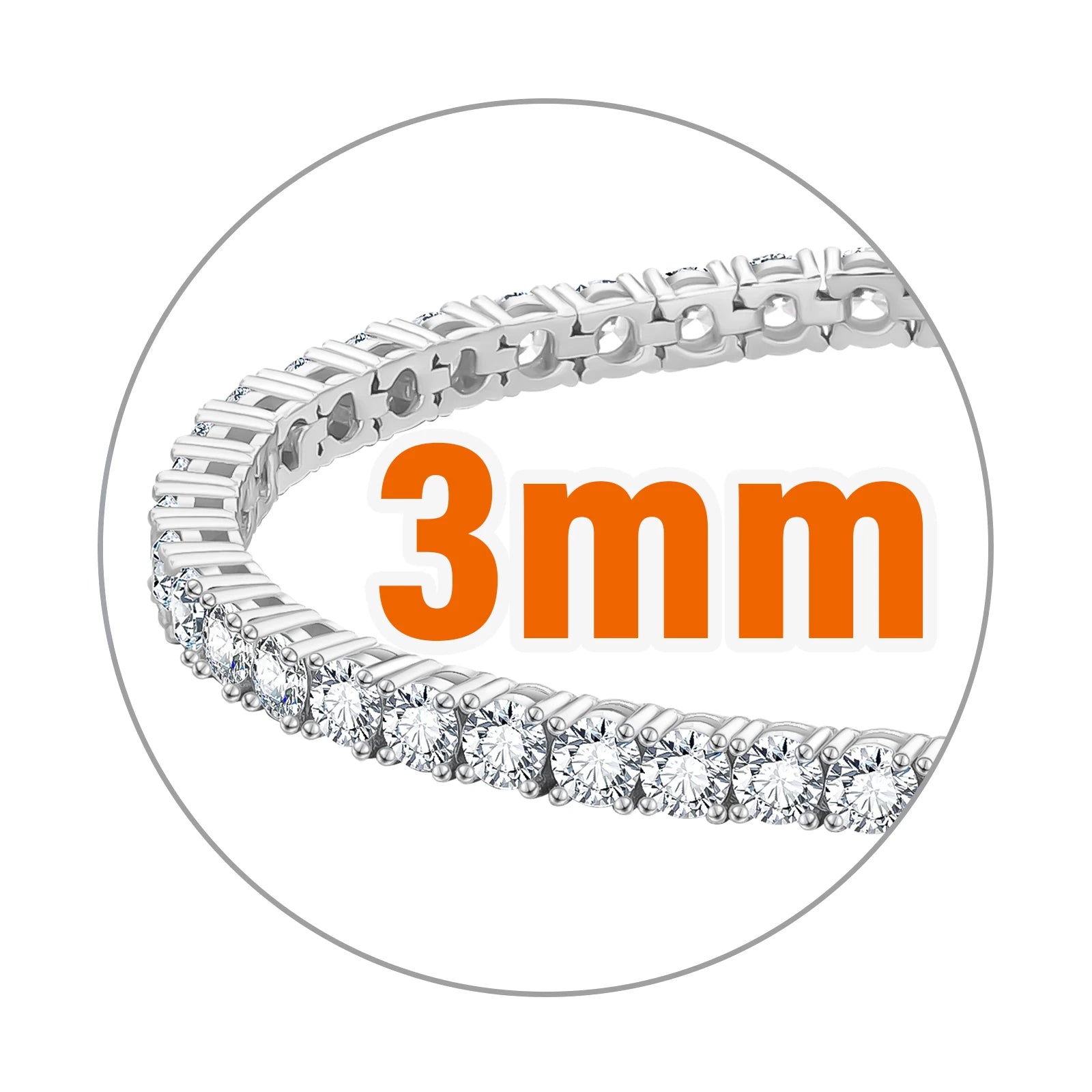 VVS Moissanite Certified Luxury Top Moissanite Tennis Bracelet