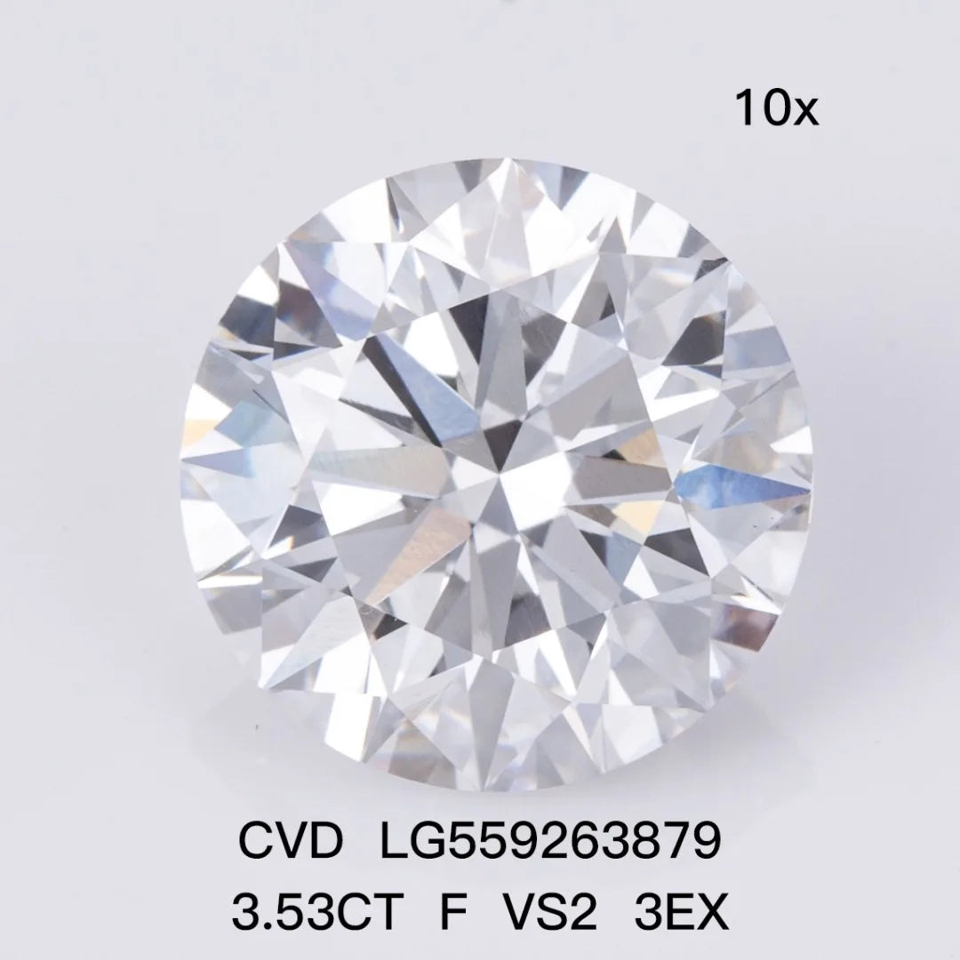 3.53 Carat F VS2 IGI Report Brilliant Round Cut
