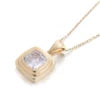 14KT Solid Gold IGI Certified D VS1 Cushion Cut Lab Grown Diamond Pendant Necklace