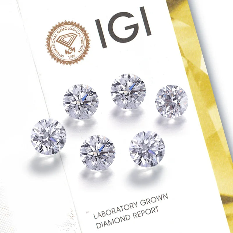 1 Carat D E Round Brilliant Cut VVS2 IGI Certified Lab Grown Diamond