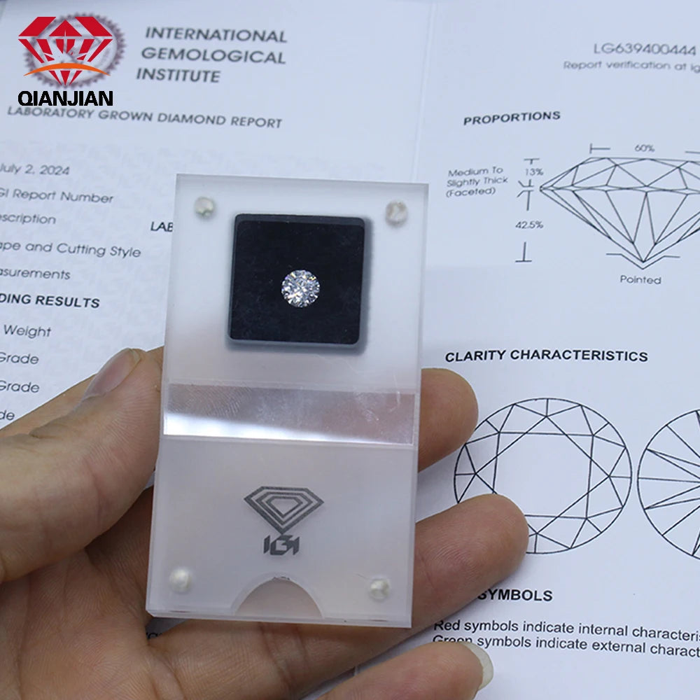 0.8mm-3mm Lab Small Round Cut DEF/VVS-VS Loose Lab Grown Diamond