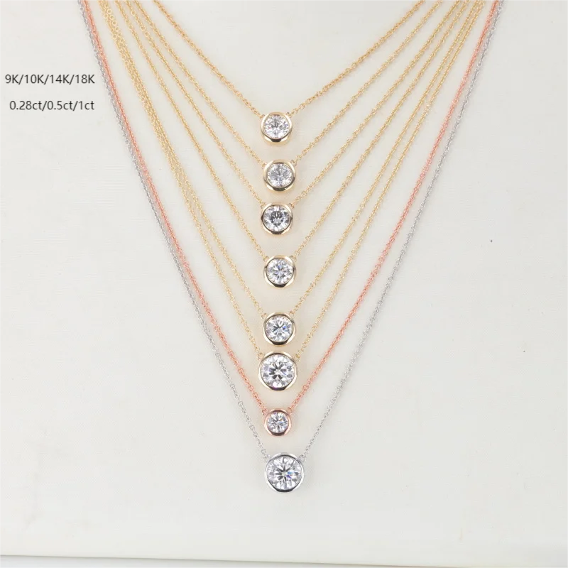 18KT Solid Gold DEF VS 0.28 Carat 0.5ct-1 Carat Lab Diamond Size 40+5cm