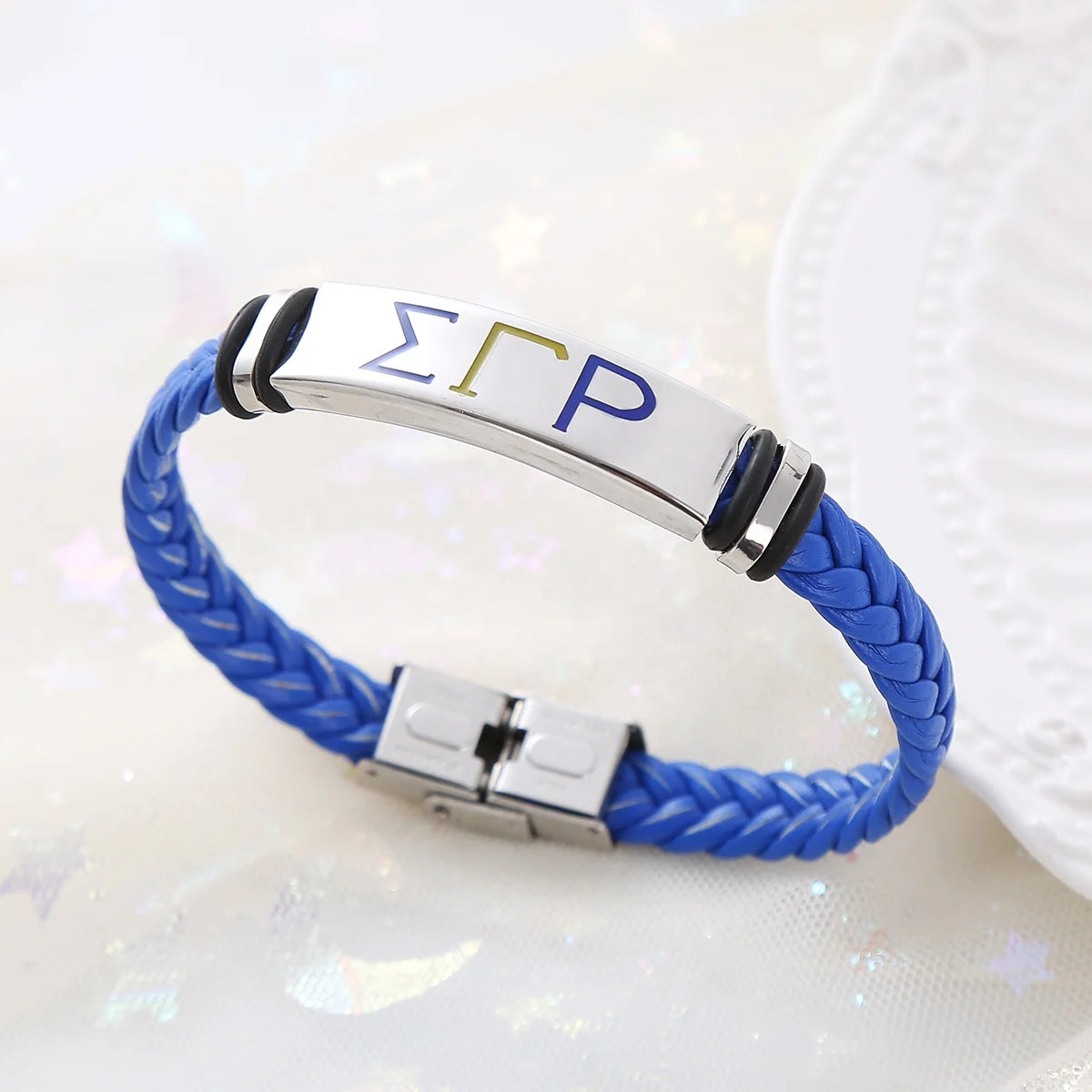 Personalized Custom Fashion Stainless Steel Greek Letter Sigma Gamma Rho Bracelet Women Jewelry