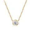 0.5CT 1CT IGI Certificate DEF VVS 10KT 14KT White or Yellow Gold 40+5cm Necklace Round Cut Lab Diamond