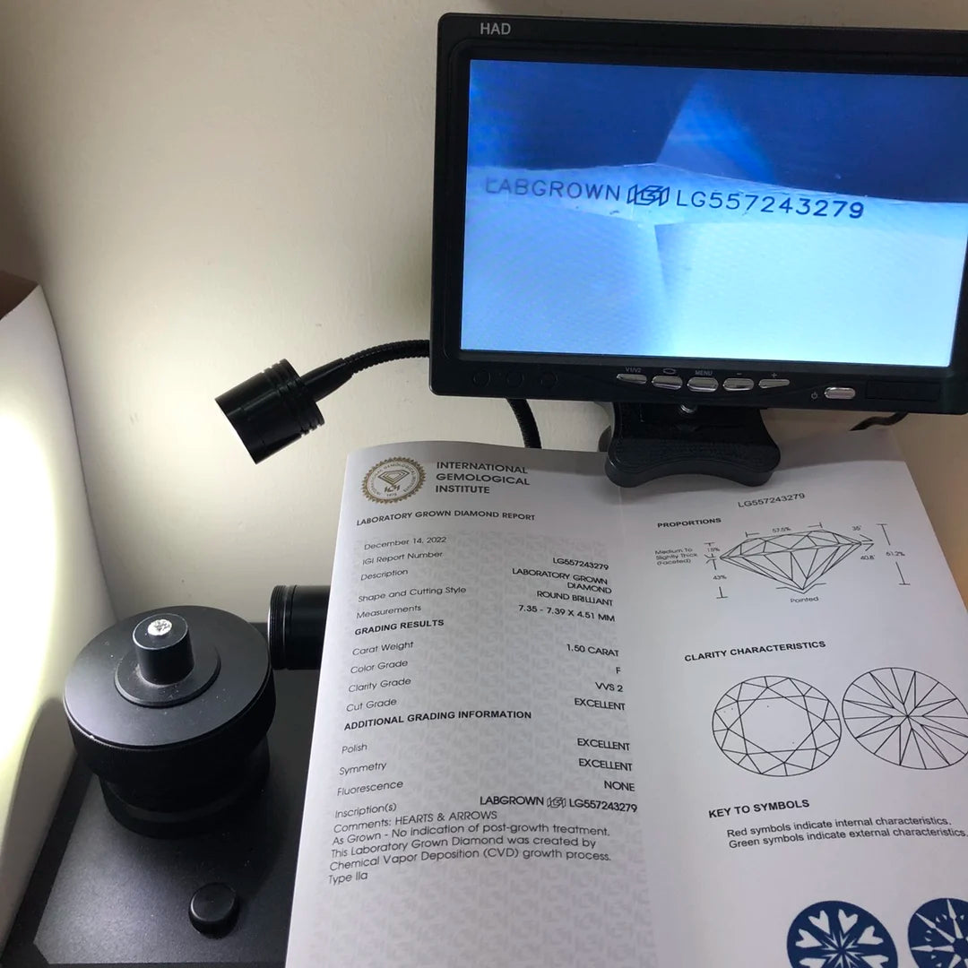IGI Certified 1.50 Carat F VVS Lab Diamond RD Diamond