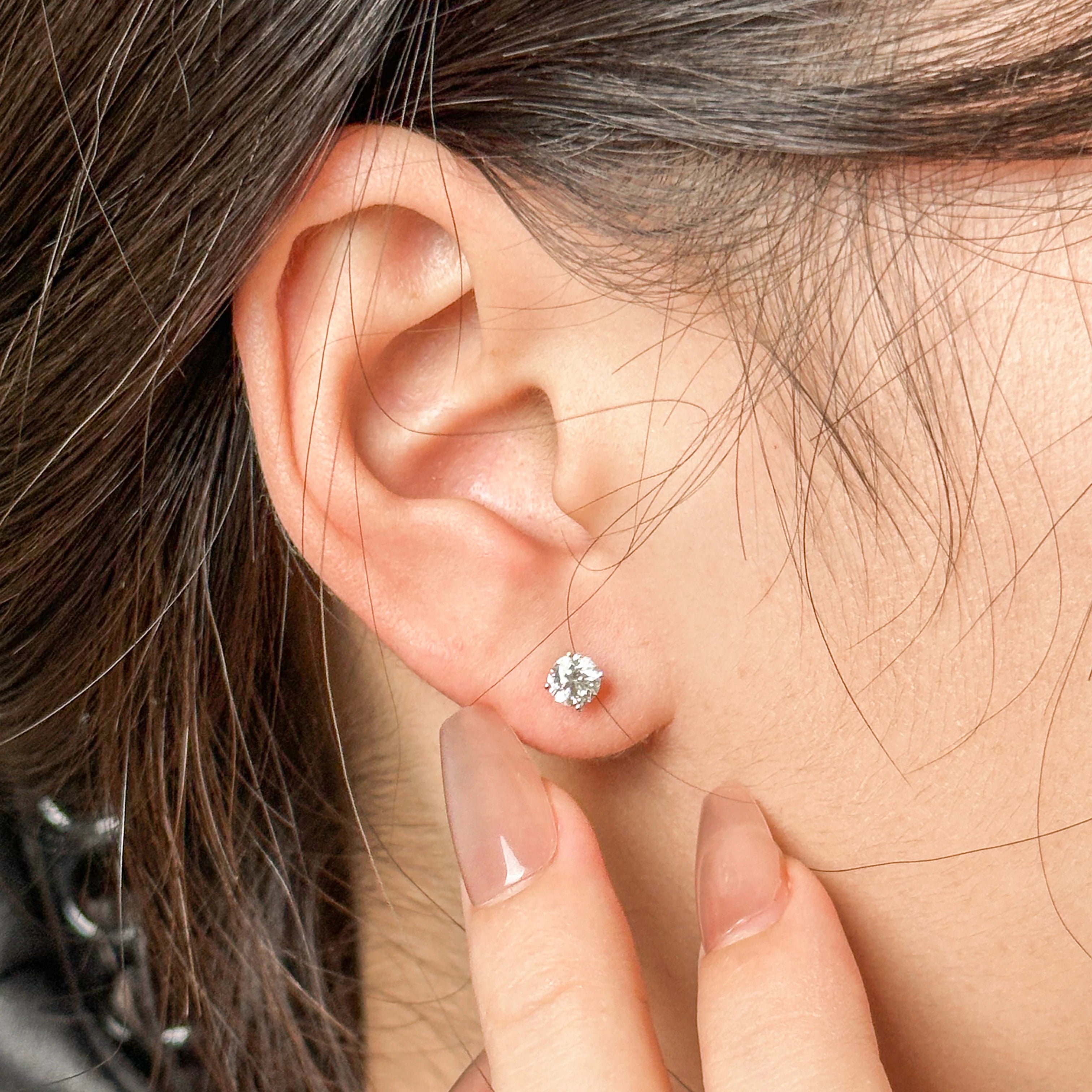 1 Carat- 2 Carat 10KT Solid Gold Lab Grown Diamond Earrings