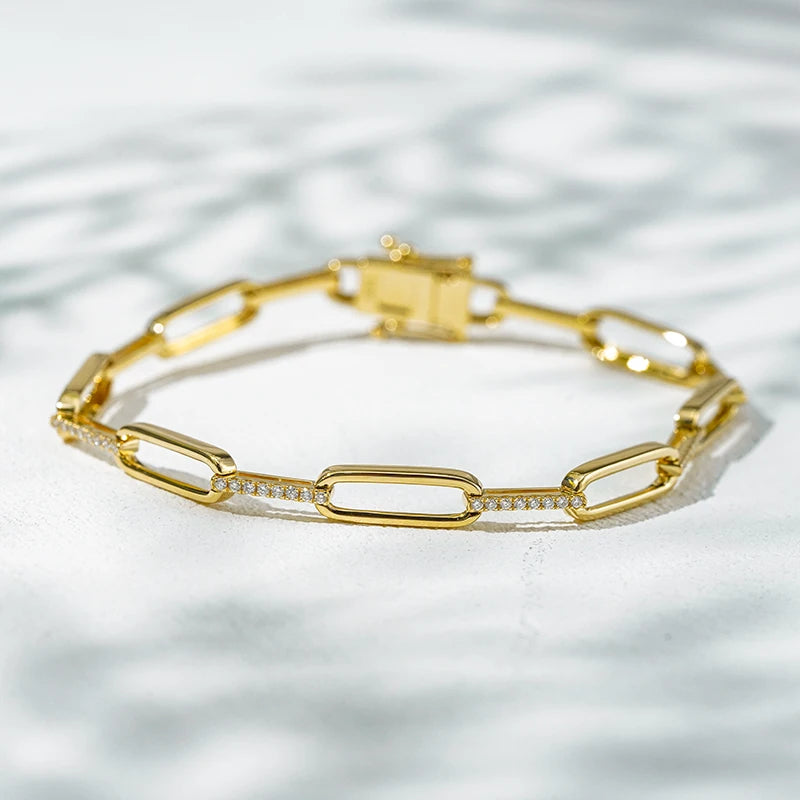 18KT Gold Lab Diamond Bracelet 1mm Round Cut DEF VS Diamond Bracelet 6.5in 7in Bracelet