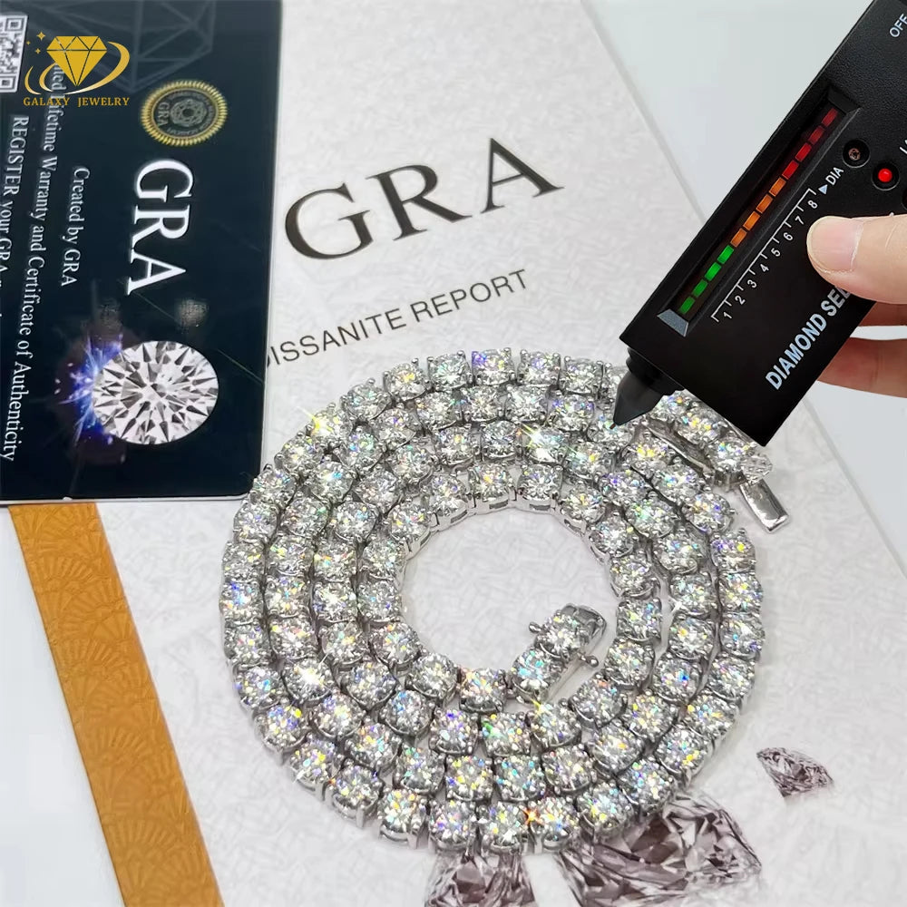 VVS Tennis Chain 925 Sterling Silver Moissanite Chain