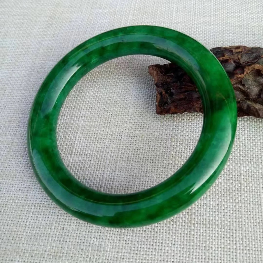 Luxury A Hetian Emeral Green Jade Jadeite Bangle