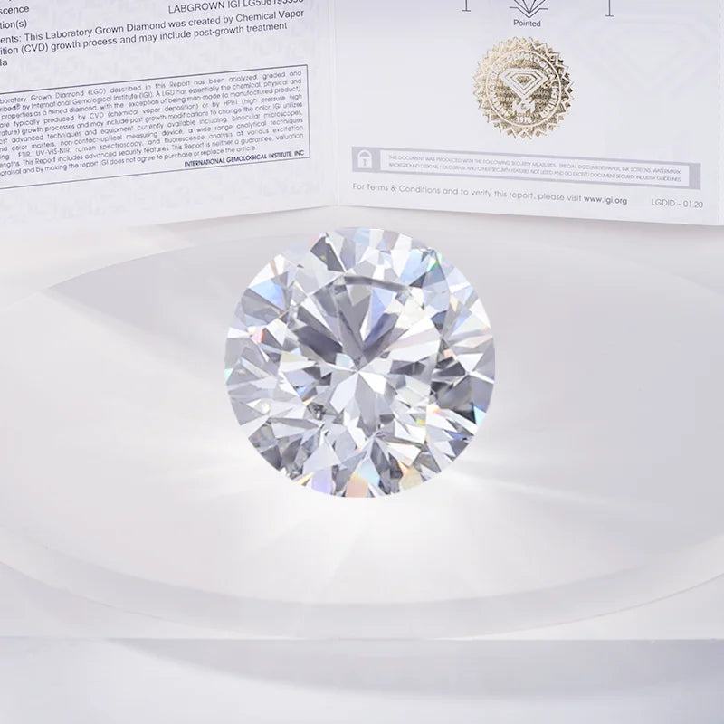 IGI Certified Diamonds 0.9- 1 Carat IGI Certified F Color