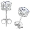 925 Sterling Silver 14KT Gold Plated Women 2 Carat VVS GRA Lab Diamond Hypoallergenic Earring