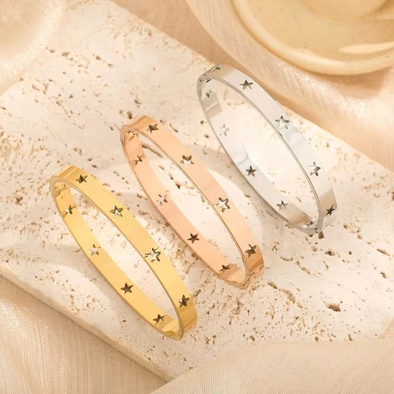 18KT Yellow Gold ElectroplatedHollow Stainless Steel Waterproof Buckle