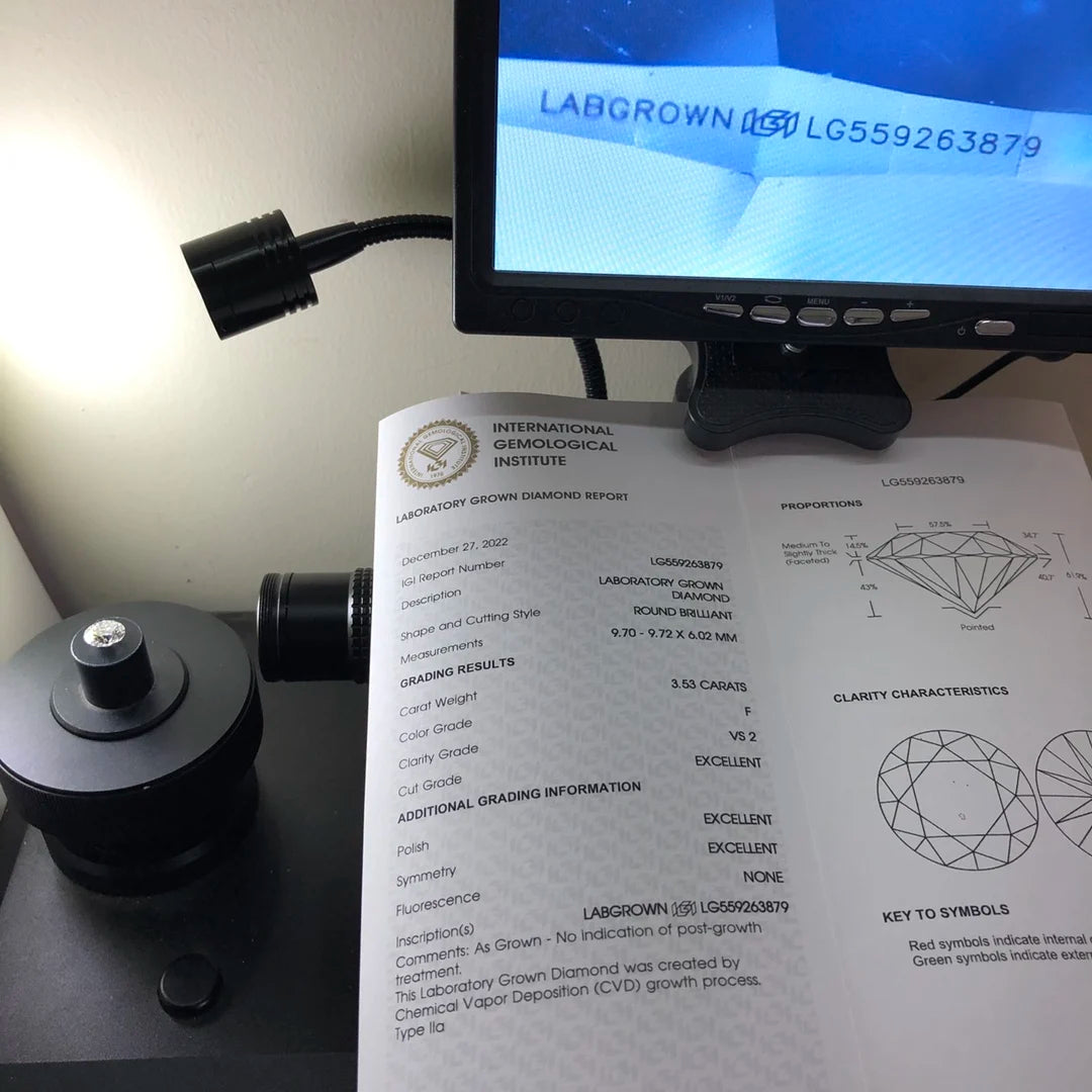 3.53 Carat F VS2 IGI Report Brilliant Round Cut
