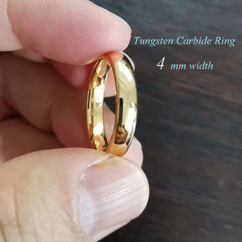 Solid Tiger Striped 8MM Tungsten Carbide Ring