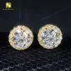 5MM Moissanite Lab Diamond Silver Earrings Color Options