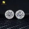 5MM Moissanite Lab Diamond Silver Earrings Color Options