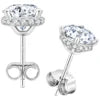 925 Sterling Silver 14KT Gold Plated Women 2 Carat VVS GRA Lab Diamond Hypoallergenic Earring