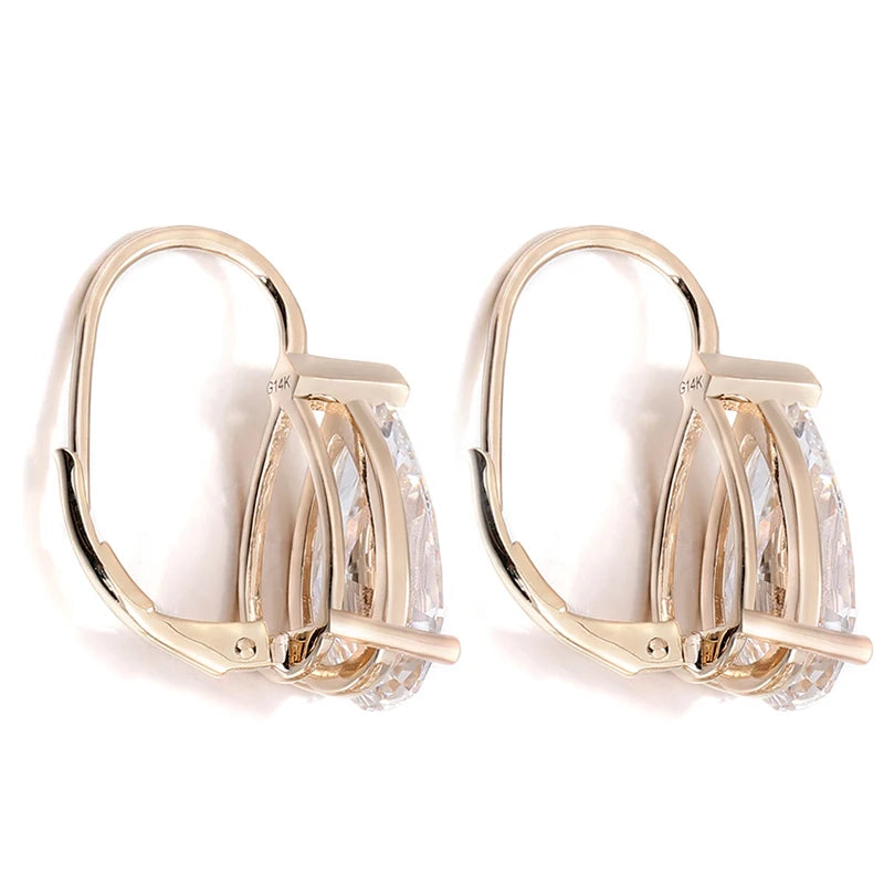 18KT Gold IGI Certified Classic 8 Carat DEF VVS1 Fancy Pear Lab Grown Drop Earrings