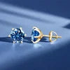 Classic Claw 6-Prong Platinum Certified Moissanite Earrings
