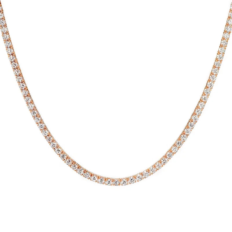 10KT 14KT 18KT Pure Gold Created Necklace Grown Stone Tennis Chain Lab Diamond Bracelet