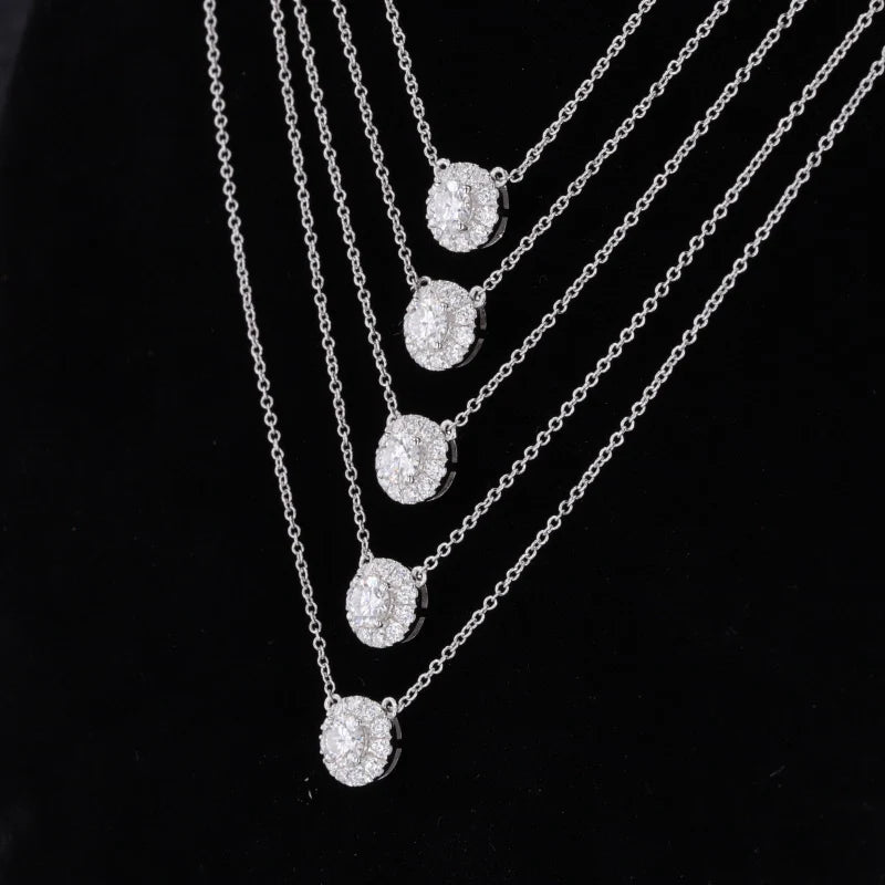 0.5 Carat D VS1 Round Brilliant Lab Grown Halo Diamond