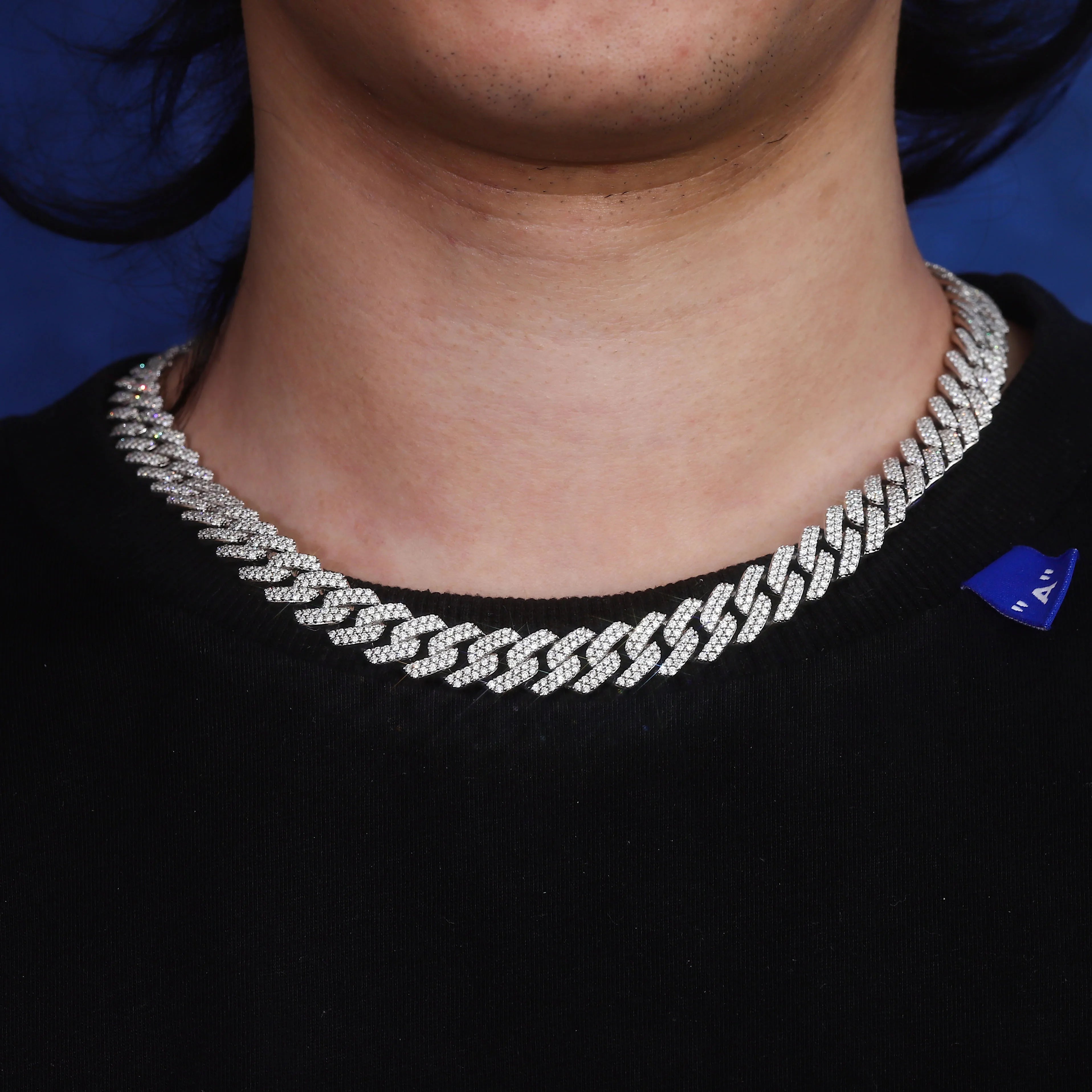 VS Lab Diamond 10k Gold Cuban Link Chain 12MM Cuban Necklace