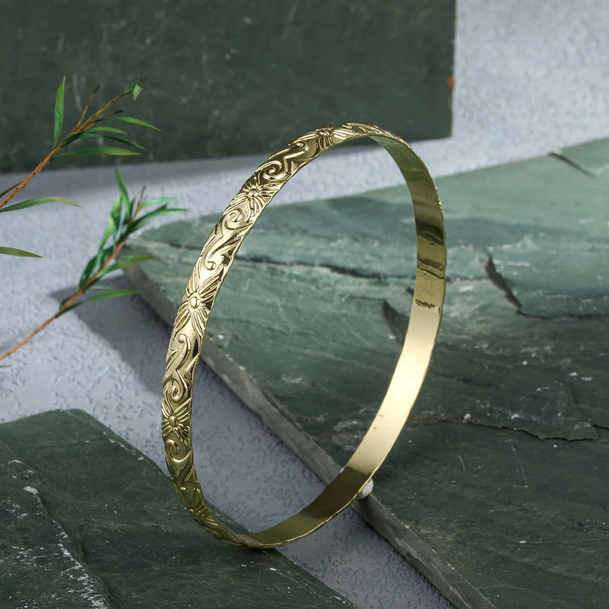 5MM 7MM 10MM Hot Sale Hawaii Gold Plated Copper Bracelet Hawaiian Bangle for Women Party