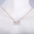 10KT Solid Yellow Gold & Lab Grown Diamond Heart Necklace